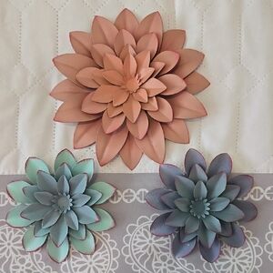 Set of Three Decorative Succulent Wall Art